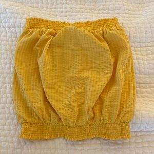 Anthropologie yellow tube top small